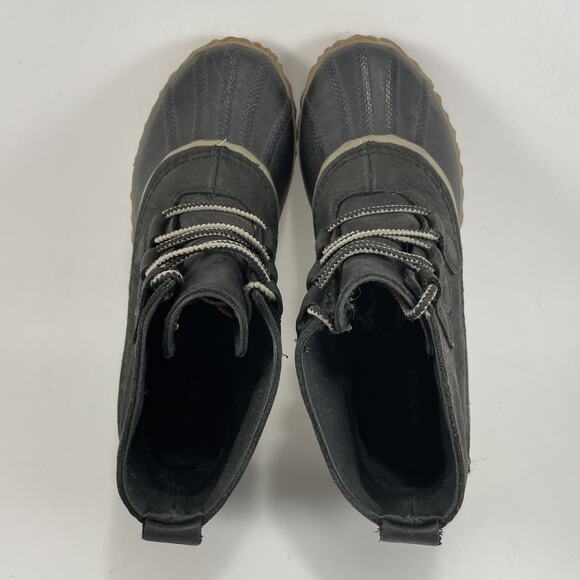 Sorel Out N About Duck Boots Womens Size 6 Ankle Booties Waterproof Rain Black - Picture 8 of 11